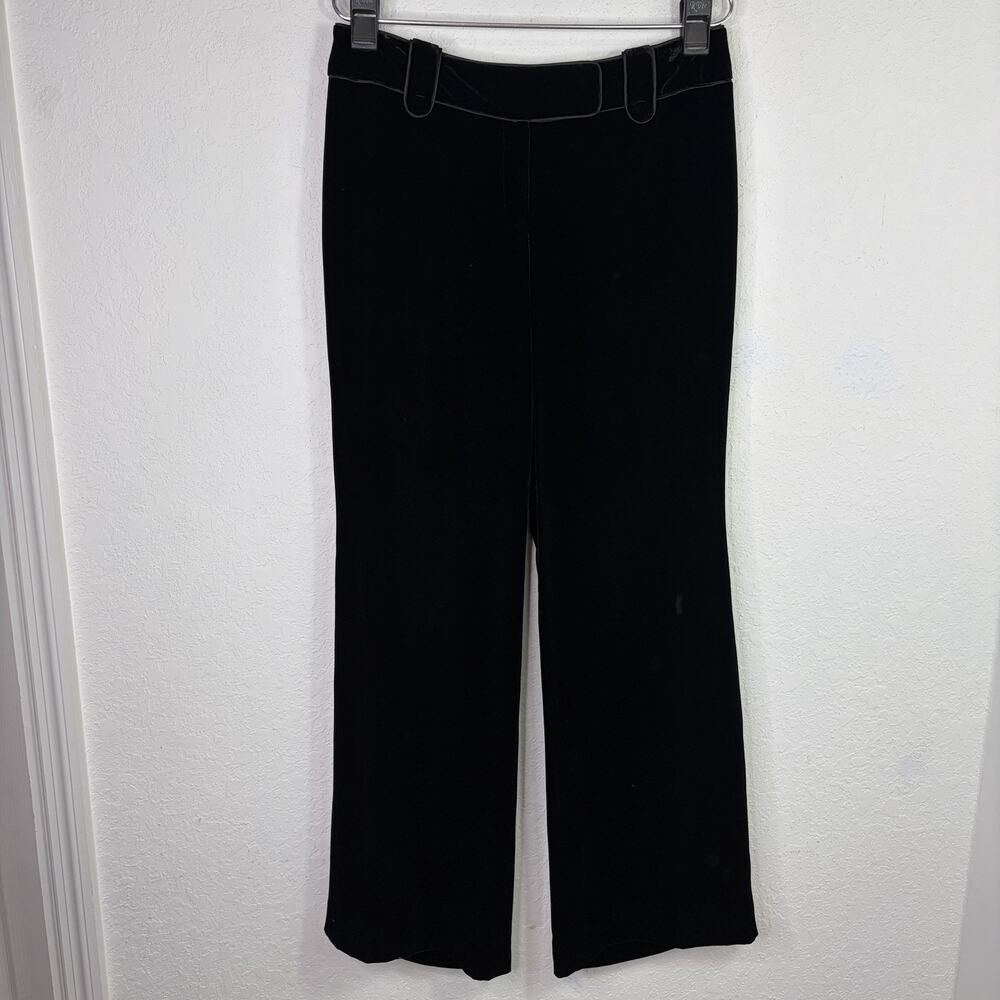 Ann Taylor Margo Black Velvet Trouser Pants Size 8, classic, preppy, elegant